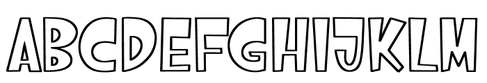 Hoola Summericon Outline Font UPPERCASE