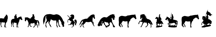 Horses Font UPPERCASE
