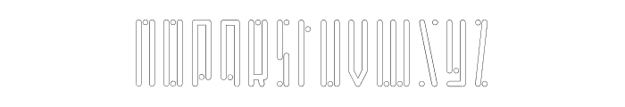 Horus Dot Outline Font LOWERCASE