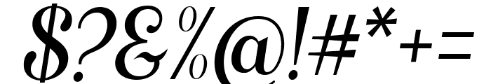 Hostania-Oblique Font OTHER CHARS