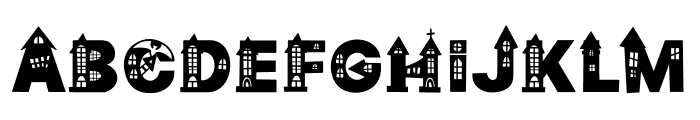 House Halloween Font UPPERCASE