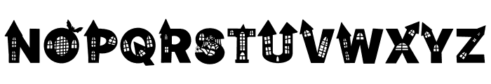 House Halloween Font LOWERCASE