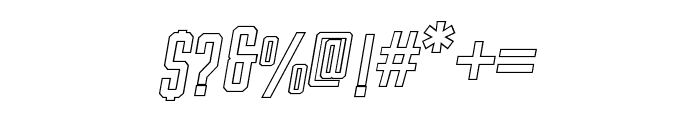 Houston Italic Outline Font OTHER CHARS