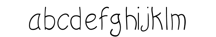 HuddleDoodle-Regular Font LOWERCASE