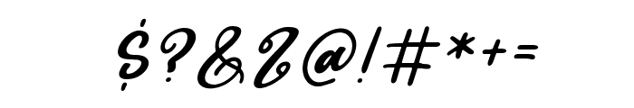 Hudiya - Modern Lovely Script Italic Font OTHER CHARS