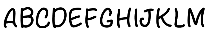 Hughug giggle Font UPPERCASE