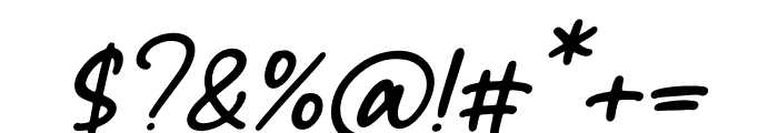 Hugshine Growter Italic Font OTHER CHARS