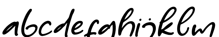 Hugshine Growter Italic Font LOWERCASE