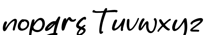 Hugshine Growter Italic Font LOWERCASE