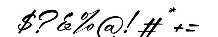 Huhansky Bohemian Italic Font OTHER CHARS
