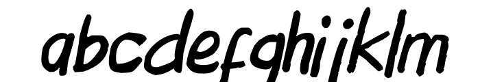 Humania Italic Font LOWERCASE