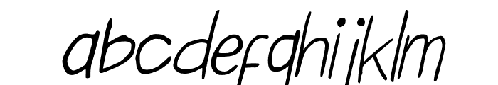 Humania Light Italic Font LOWERCASE