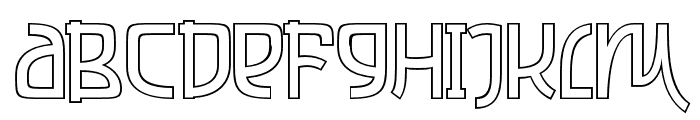 Hunky Dory inline Regular Font LOWERCASE