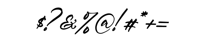 Hunterland Signature Italic Font OTHER CHARS