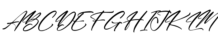 Hunterland Signature Italic Font UPPERCASE