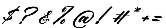 Huntesla Gloficka Italic Font OTHER CHARS