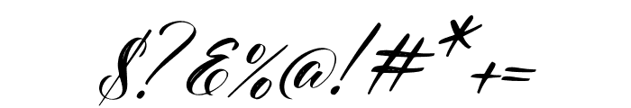 Huntlar Dicknate Italic Font OTHER CHARS