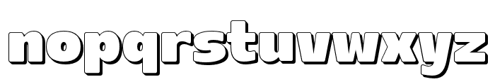 Hushy Extruded Font LOWERCASE
