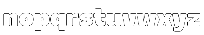 Hushy Outline Font LOWERCASE