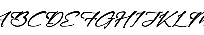 Hustfelds Rashgella Italic Font UPPERCASE