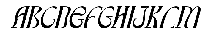 HypnePop-LightSlanted Font LOWERCASE