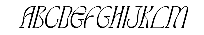 HypnePop-ThinSlanted Font LOWERCASE