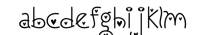 I Love You Monkey Hearted Font LOWERCASE
