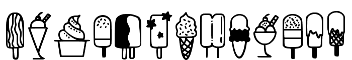 Ice Creamy Illustration Regular Font UPPERCASE