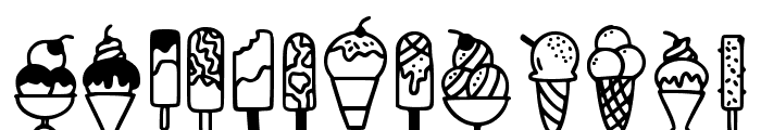 Ice Creamy Illustration Regular Font LOWERCASE