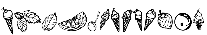 Ice creams Font UPPERCASE