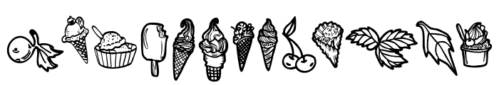 Ice creams Font UPPERCASE