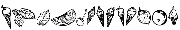 Ice creams Font LOWERCASE