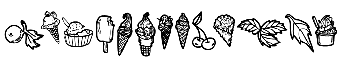 Ice creams Font LOWERCASE