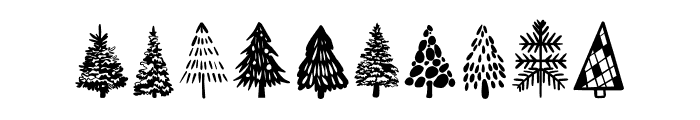 Icy Christmas tree Font OTHER CHARS