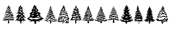 Icy Christmas tree Font UPPERCASE