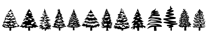 Icy Christmas tree Font UPPERCASE