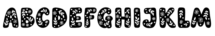 In Bloom Font LOWERCASE
