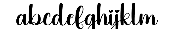 In Valentine Font LOWERCASE