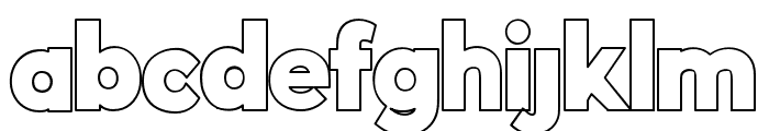 Indigo Outline Font Regular Font LOWERCASE