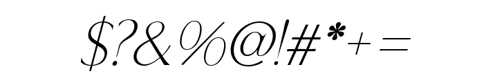 Infinita Sans Thin Oblique Font OTHER CHARS