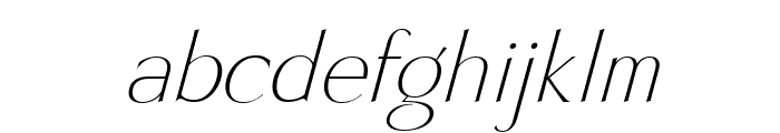 Infinita Sans Thin Oblique Font LOWERCASE