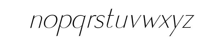 Infinita Sans Thin Oblique Font LOWERCASE