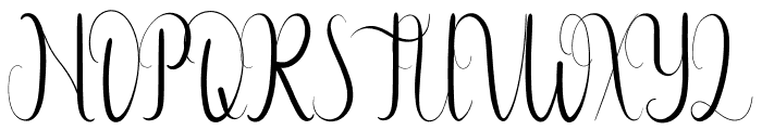 Infinity Gown Font UPPERCASE