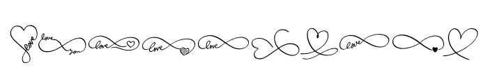 Infinity Love Bundle Font OTHER CHARS