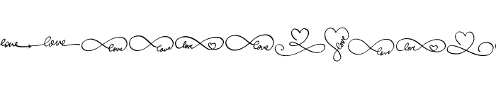 Infinity Love Bundle Font UPPERCASE