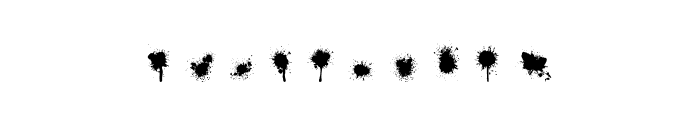 Ink Splash Dingbats Font OTHER CHARS