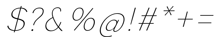 Inovasi-ThinItalic Font OTHER CHARS