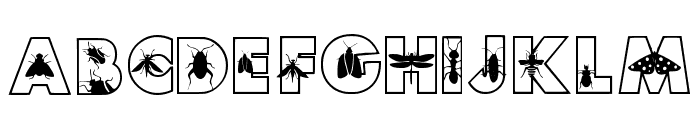 Insect Az Regular Font LOWERCASE