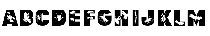 Insect Lovely Solid Font LOWERCASE