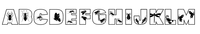 Insect Lovely Font UPPERCASE